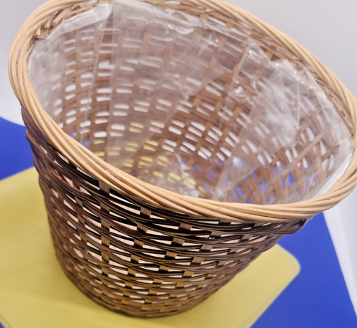 Woven wicker basket - basket, planter